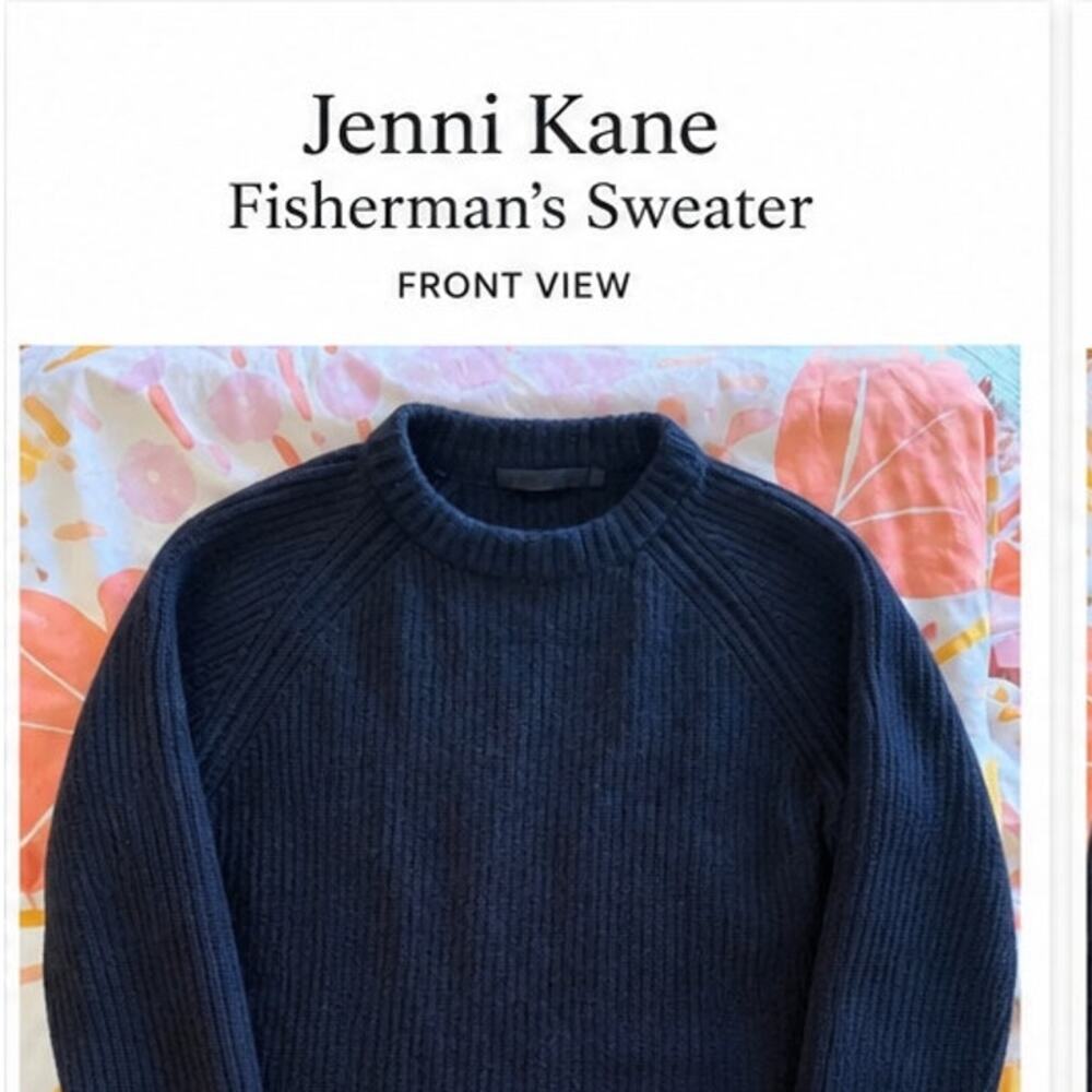 Cashmere Jenni Kayne Navy Ribbed Crewneck Sweater